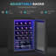 HOMCOM 53L Wine Cooler 20 Bottles 5-18° Freestanding Wine Fridge Black