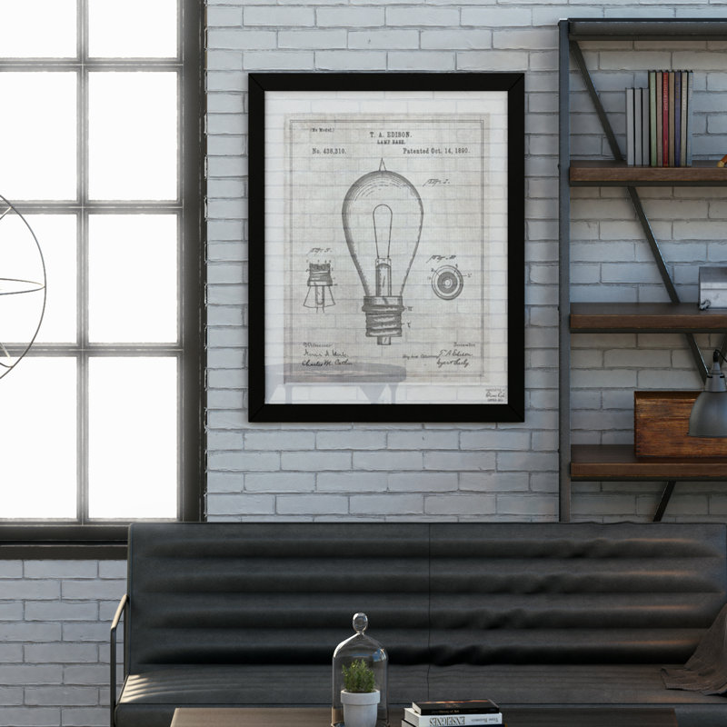 «Sandor Blueprint», reproduction de cadre photo sur papier, H 12 po x l 10 po x P 0,5 po