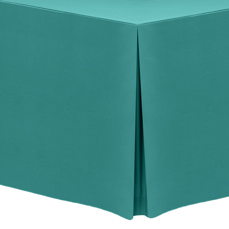 Ultimate Textile Fitted Polyester Tablecloth Rectangular Tables