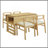 5-Piece Drop Leaf Dining Table Set with Storage Shelf-642457300