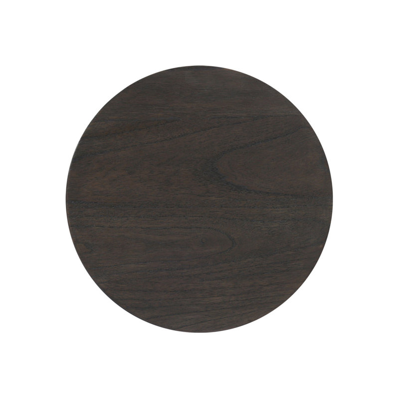Ona End Table-Amber Mindi Veneer, Smoked Black Mindi Veneer