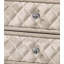 Table de chevet en velours beige Lucienne