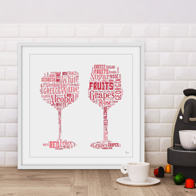 « wine design », reproduction d’art encadrée