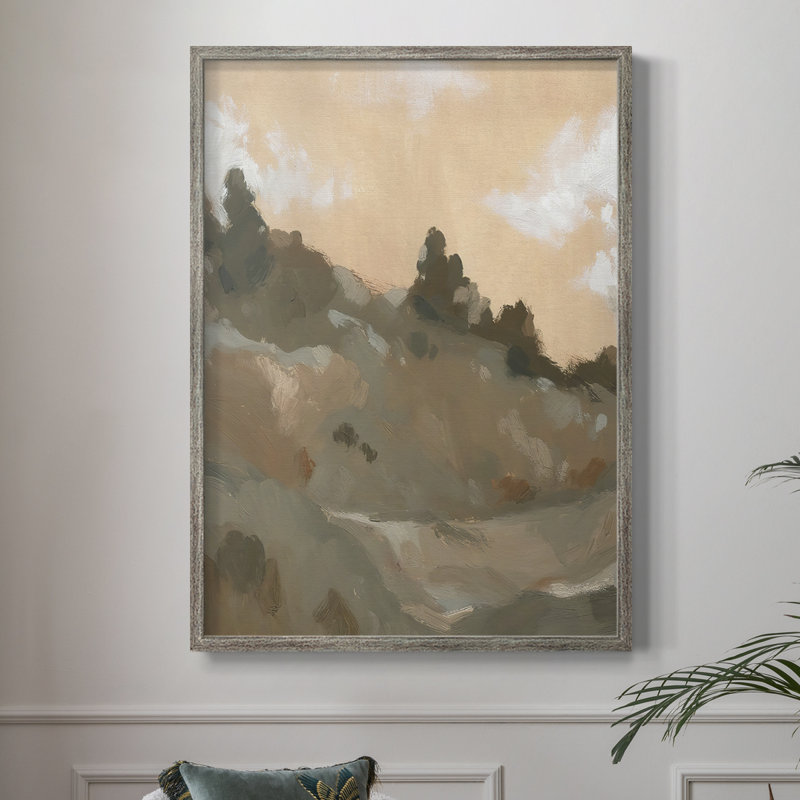 Hillside Walking Path II Framed Print - Solid Wood, 30" H x 24" W