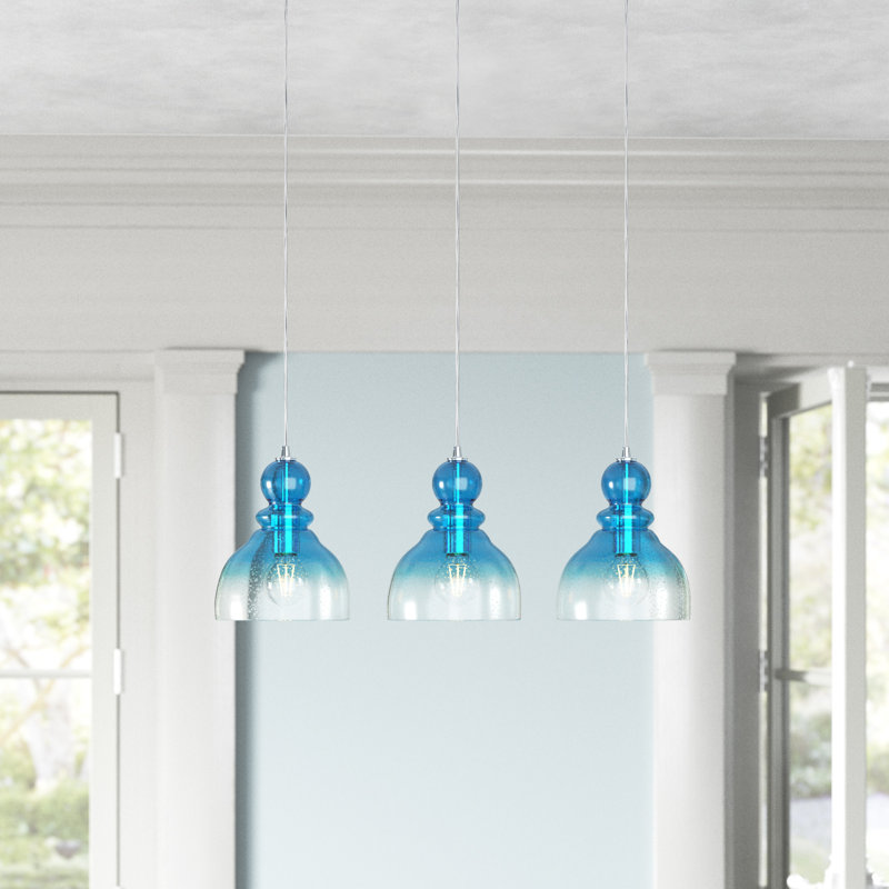Luminaire suspendu en forme de dôme à 1 lumière Adeliène, Transparent