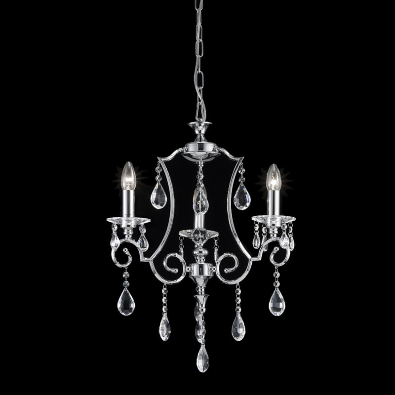 Wamsley 3 - Light Chrome Lantern Pendant