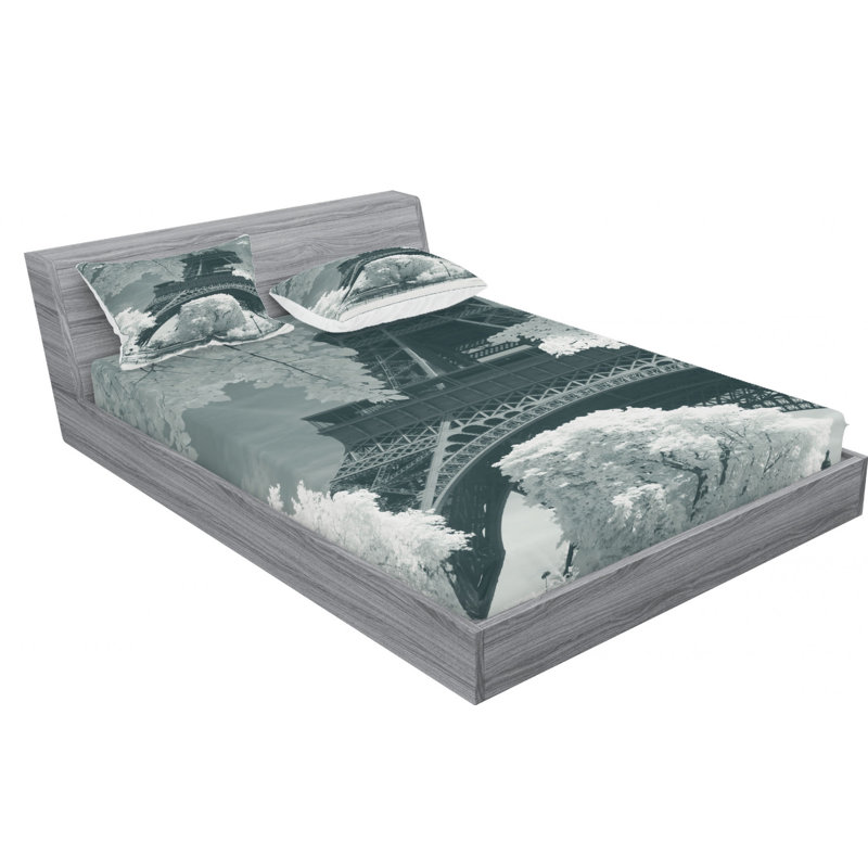 Microfiber Sheet Set, Queen Sheet Set with Fitted Sheet