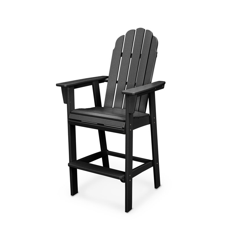 Chaise Adirondack POLYWOOD Vineyard Curveback, 29,38 po, Noir