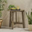 TABLE BISTRO WESTMONT DEMI-ROND, GRIS