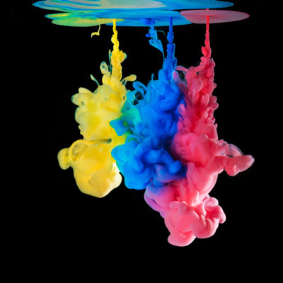 Colored Inks Water by Zhuzhu - Wrapped Canvas Print