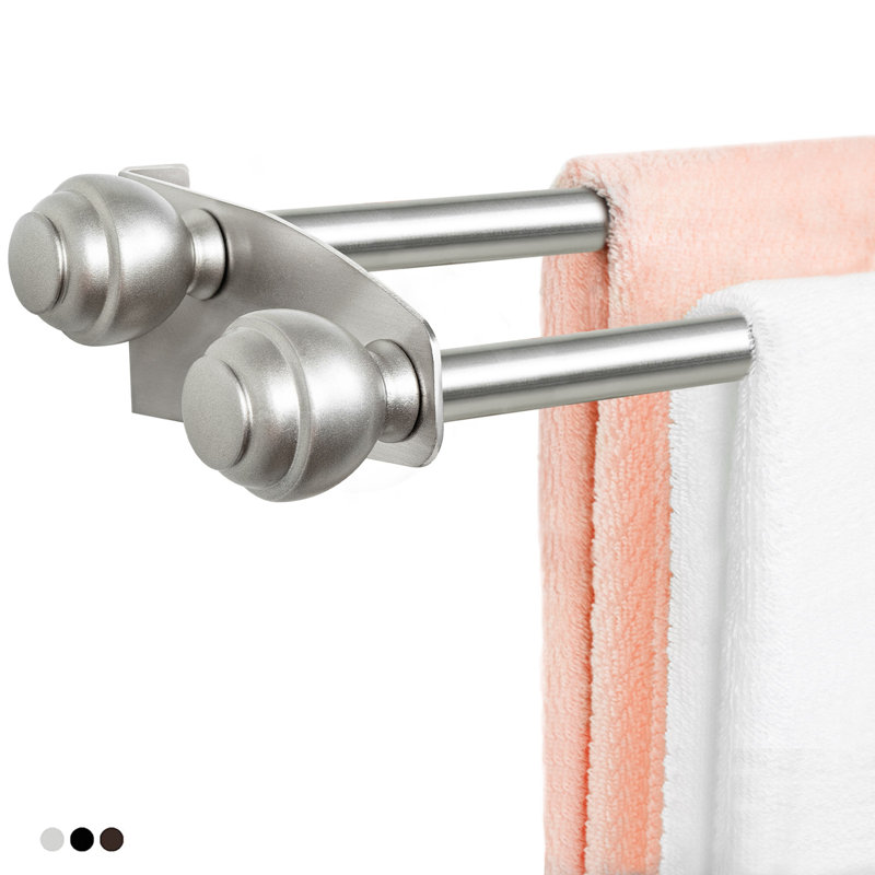 Barre à serviettes murale moderne 18 po, Nickel brossé