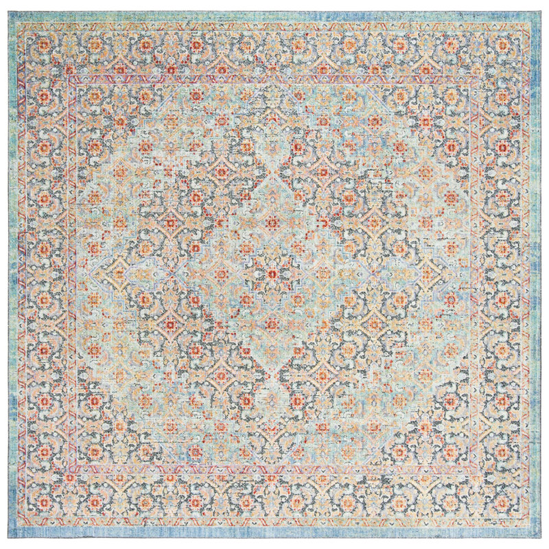 Younes Provance Performance Oriental Rug, Square 6'7"