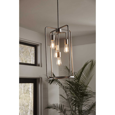 Luminaire suspendu géométrique simple à 4 lumières Sorcha
