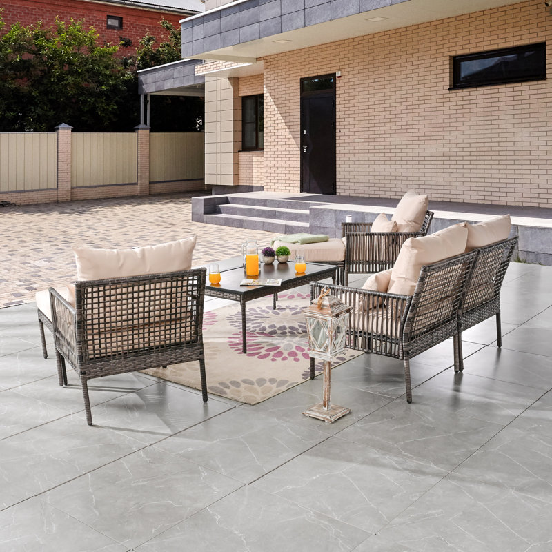 Aalaysia 7-Piece Outdoor Wicker Conversation Set