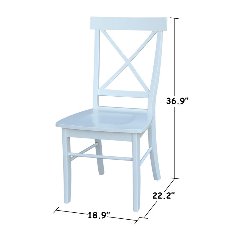 Ensemble de salle à manger extensible en bois massif Echols, Blanc, 5