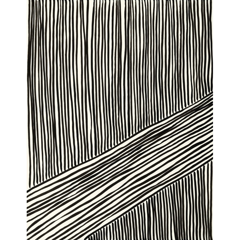 Black And White Stripes 2 Print by Hable Construction