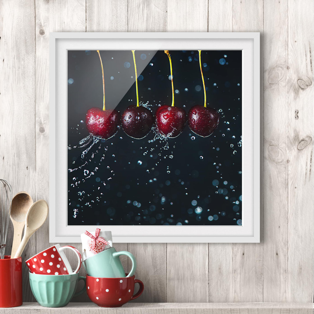 Gerahmtes Poster Fresh Cherries