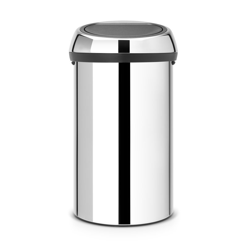 Brabantia 60 Litre Touch Bin, Brilliant Steel / Brilliant Steel
