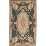 Fine Needlepoint Wool Oriental Area Rug