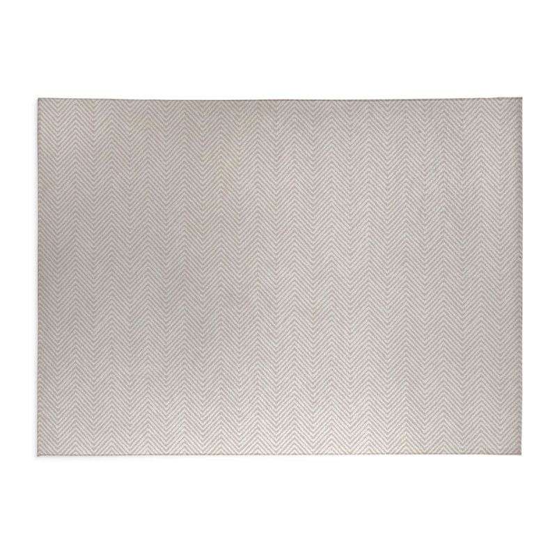 Chevron Groove Indoor Doormat, Taupe, 48" W x 72" L