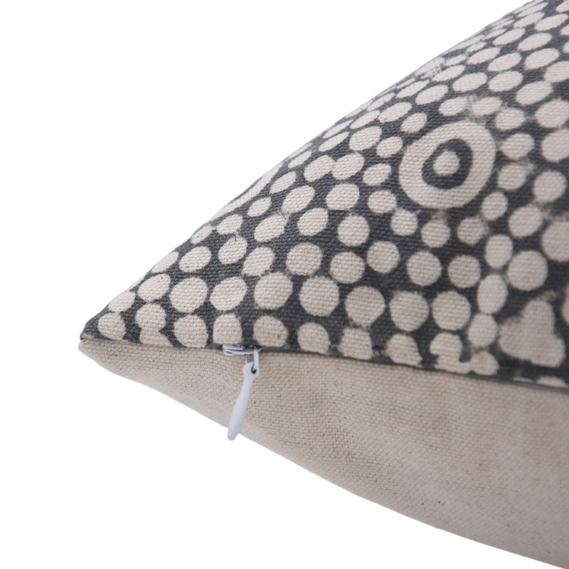 Fabdivine Handcrafted Block Print Cushion Cover Chunributi Design in Cotton Fabric, 20" x 14"