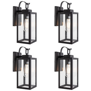 Schlegel Matte Black Outdoor Wall Lantern