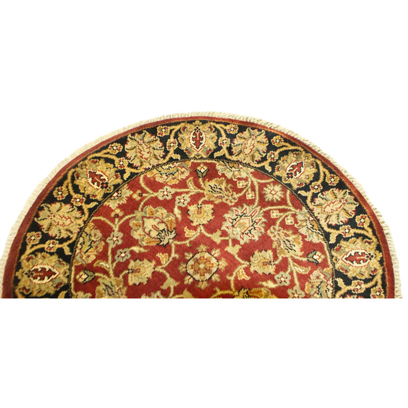 High-Quality Hand-Knotted Red And Black Area Rug