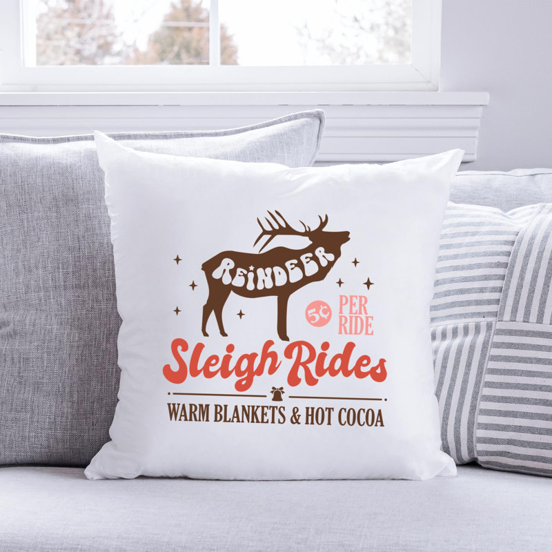 Coussin décoratif en polyester Christmas Sign-07_1, 20 po x 20 po
