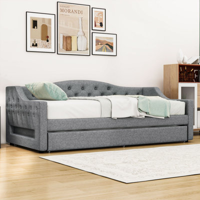 Wallace Twin XL Daybed with Twin XL Trundle and LED Belt by Winston Porter
