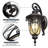 18 Inch Outdoor Porch Light With Wall Mount, Antique Bronze Wall Lantern For Garage, Vintage Wall Sconce With Clear Seeded Glass Shade, Light Outside For House