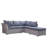 PATIO SECTIONAL SOFA & COCKTAIL TABLE