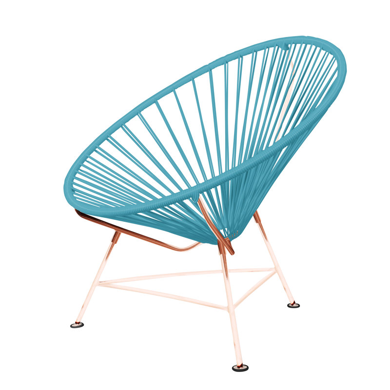 Innit Indoor Handmade Lounge Chair, Blue/Copper