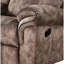 Fauteuil inclinable en velours chocolat avec console - Confort et fonctionnalité somptueux-1694202361