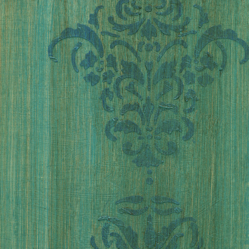Verdigris Damask II by J. Holland - Wrapped Canvas Print, 122cm H x 122cm W x 3.8cm D
