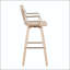 Tabouret de bar pivotant à hauteur fixe - Bois blanchi avec cuivre antique