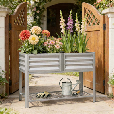 Boîte à fleurs, boîte à fleurs surélevée pour l'extérieur, lit de jardin surélevé