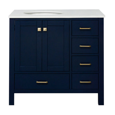 Claudett 36'' Single Bathroom Vanity with Top