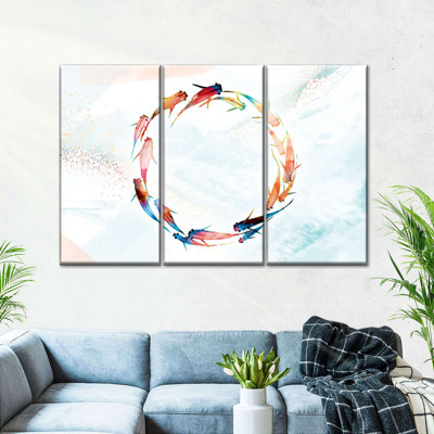 Koi Zen Circle, reproduction d'art sur toile