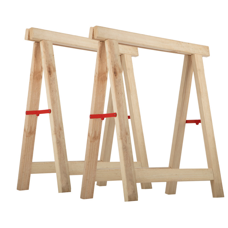 Chevaux de sciage Kings County Tools - Chariots de travail pliants robustes à chevalet - Chevaux de travail légers et portatifs avec capacité de charge de 2600LB pour le travail du bois