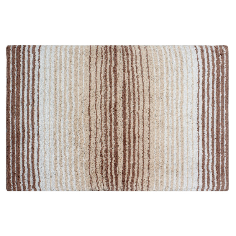 Griffie Plush 100 % Cotton Bath Rug, Beige, Single - 24" L x 40" W