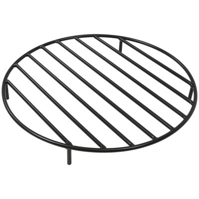 Steel Round Outdoor Fire Pit Wood Grate - 24"