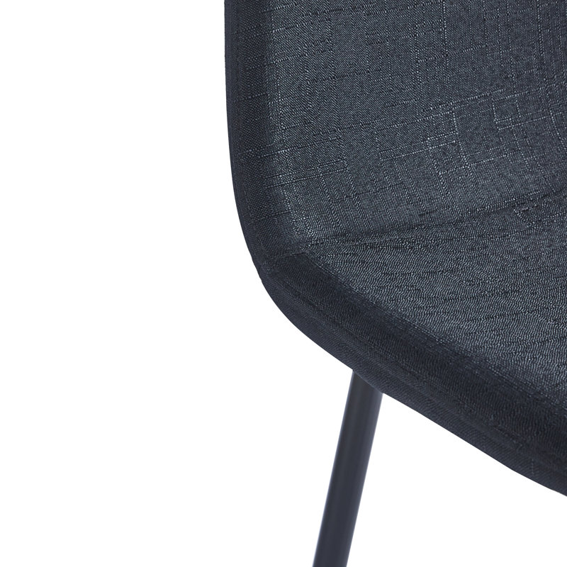 Chaise d'appoint en tissu Jisella, Noir
