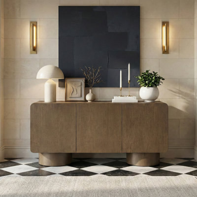 Buffet / placage Adagio en bois massif brun et placage de chêne