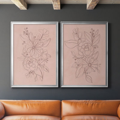 " Rosetone Blossoms I " 2 Piece Art Acrylic Print