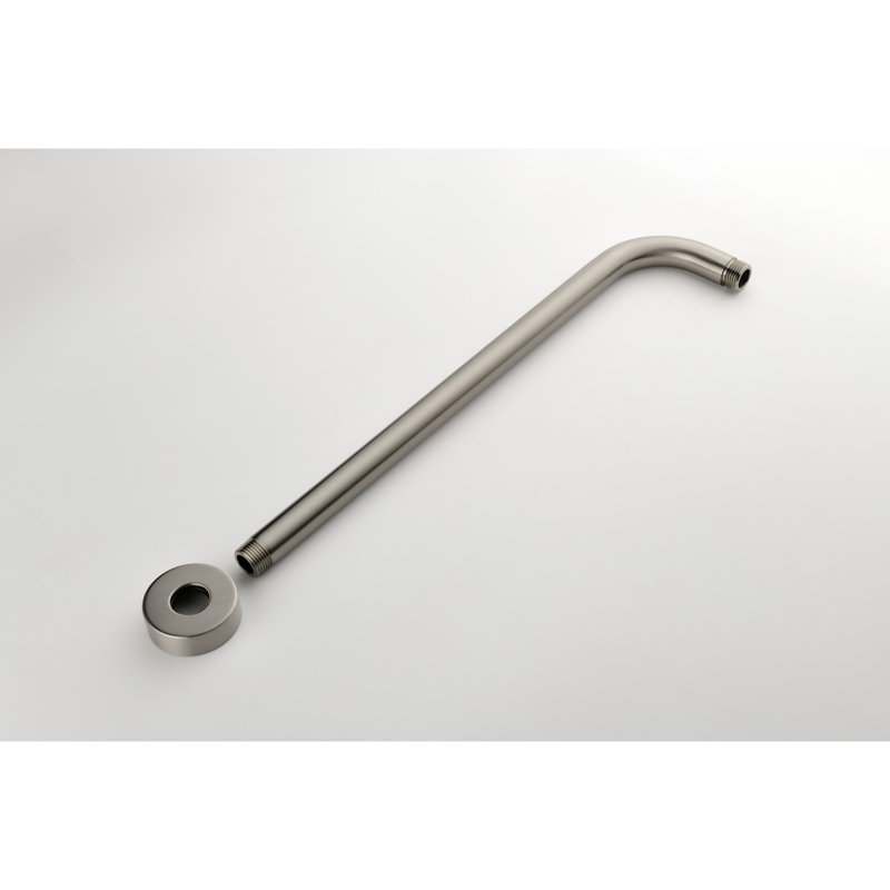 Système de douche mural pour salle de bain - Tête de pluie haute en acier inoxydable et valve d'équilibrage à 2 voies à main, ensemble nickel brossé 10 po avec douchette, ensemble, couleur