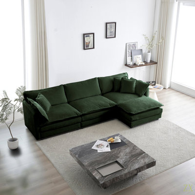 Canapé modulaire surdimensionné en L avec repose-pieds réversible Free Combination Comfy Upholstery