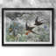 «Swallows in a Summer Landscape» par Bruno Liljefors, reproduction encadrée avec passe-partout et verre-1886-1730657584-1730657599-1730657598