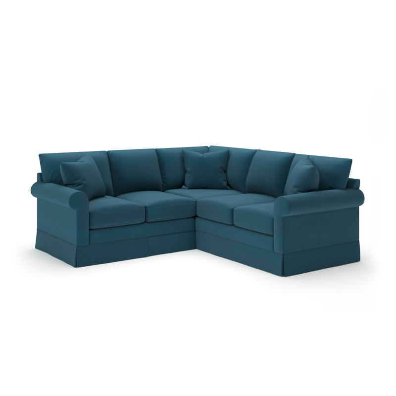 Friedman Upholstered L-Shaped Sectional Symmetrical, Bayou Midnight Canvas