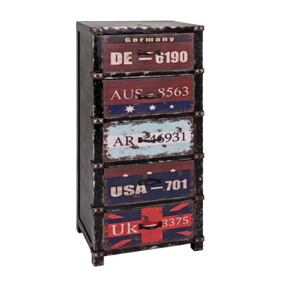 48 cm W Chest of 5 Drawers