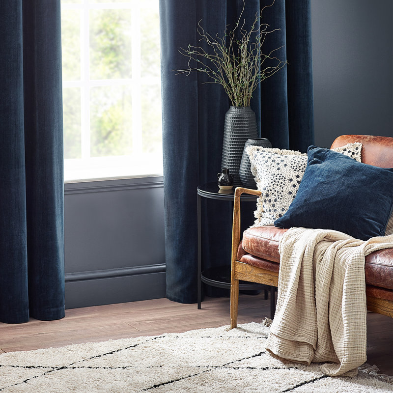 Square Throw Pillow Cover, Navy